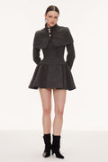 Eirwen Shawl Ruffle Mini Dress