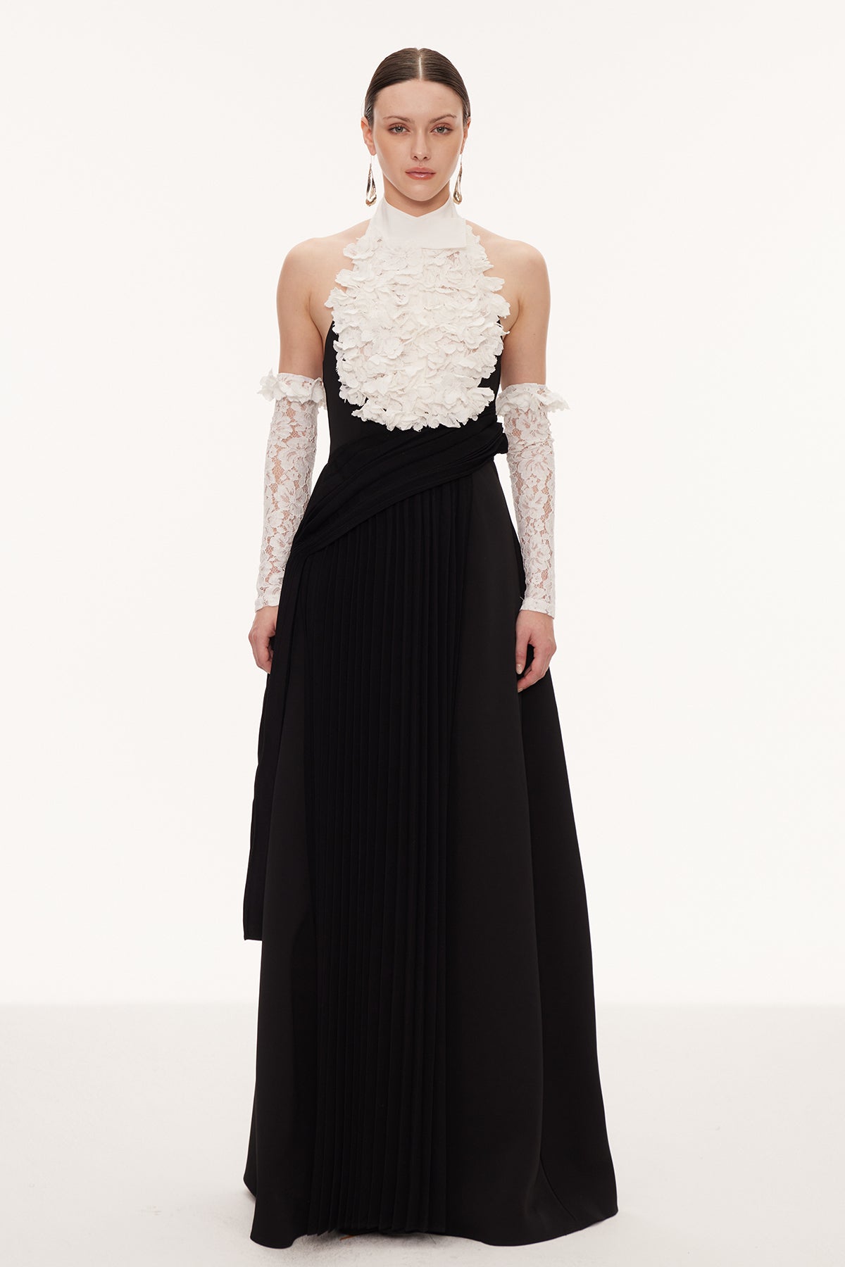 Ejike Flower Ruch Maxi Dress