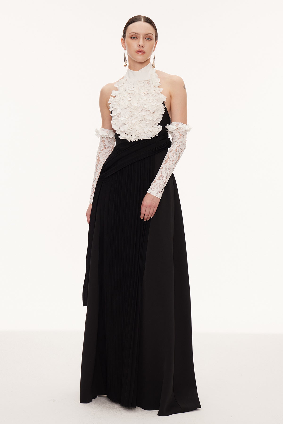 Ejike Flower Ruch Maxi Dress