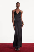 Eleanora Sequin Satin Maxi Dress