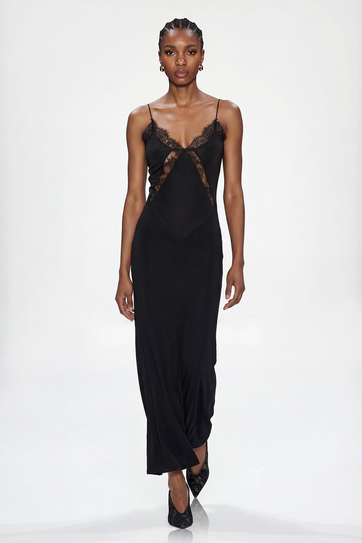 Elixabete Lace Spaghetti Maxi Dress
