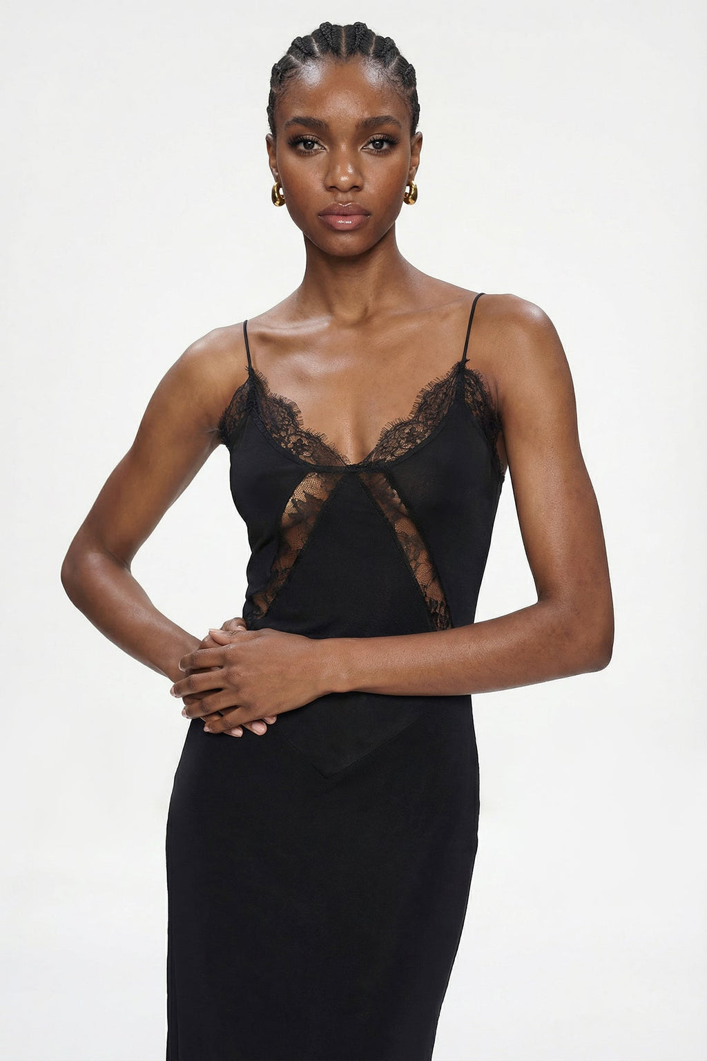 Elixabete Lace Spaghetti Maxi Dress
