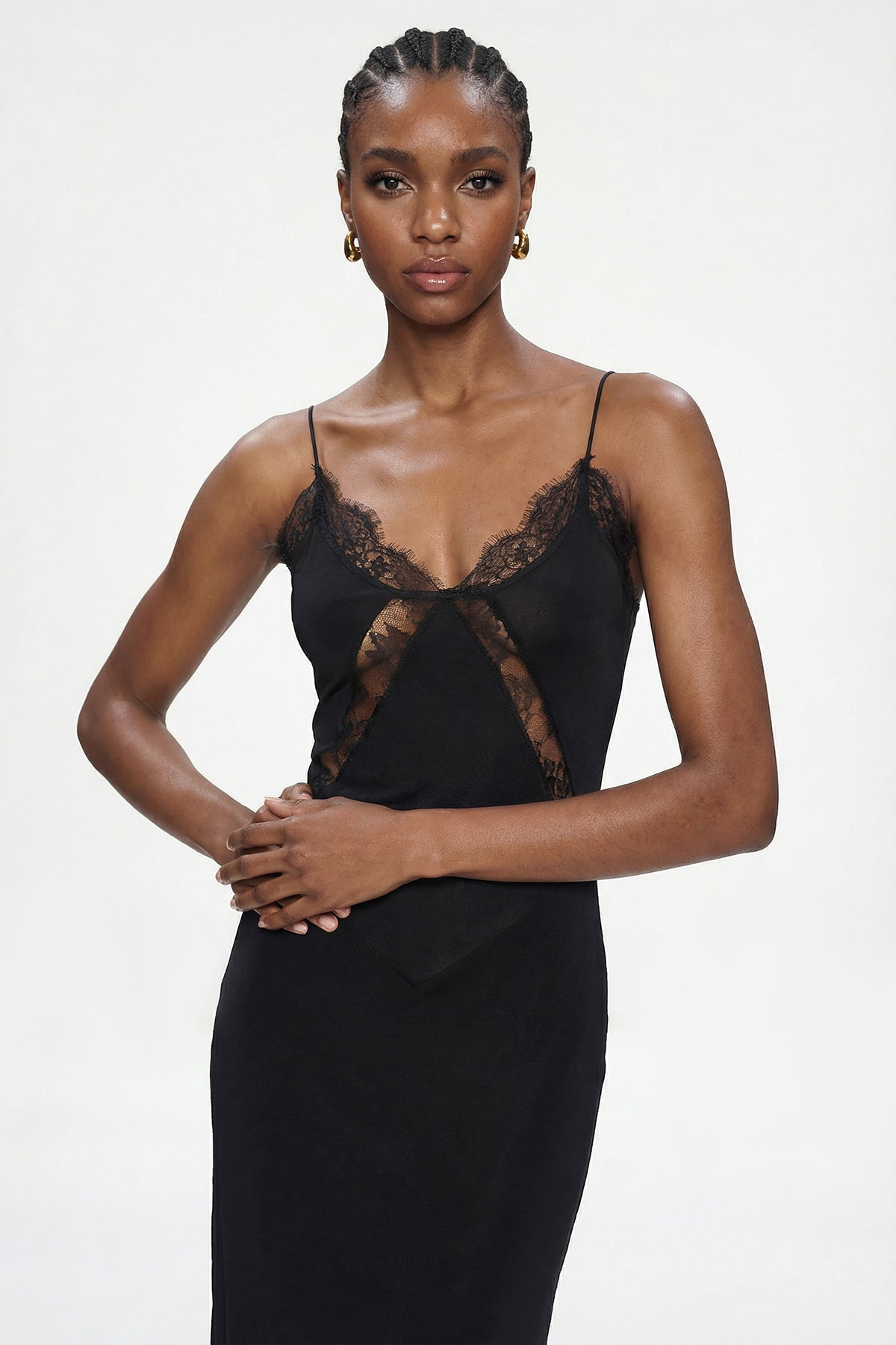 Elixabete Lace Spaghetti Maxi Dress
