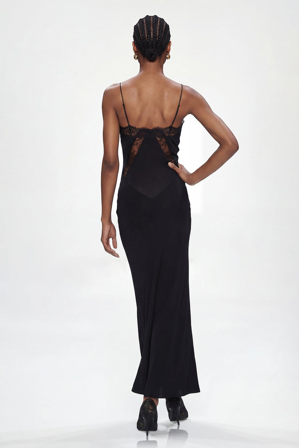 Elixabete Lace Spaghetti Maxi Dress