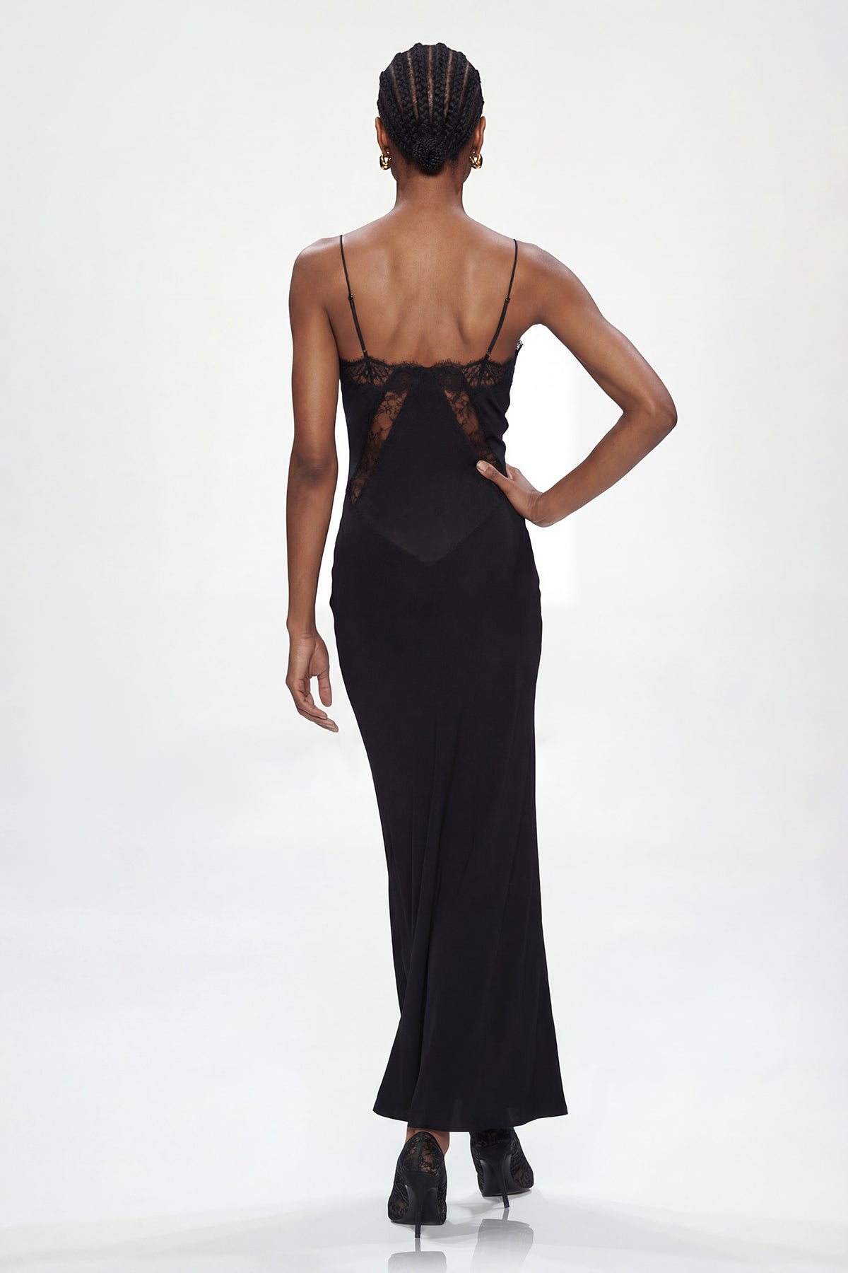 Elixabete Lace Spaghetti Maxi Dress