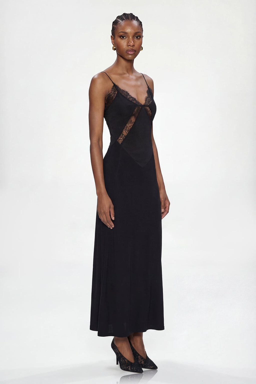 Elixabete Lace Spaghetti Maxi Dress