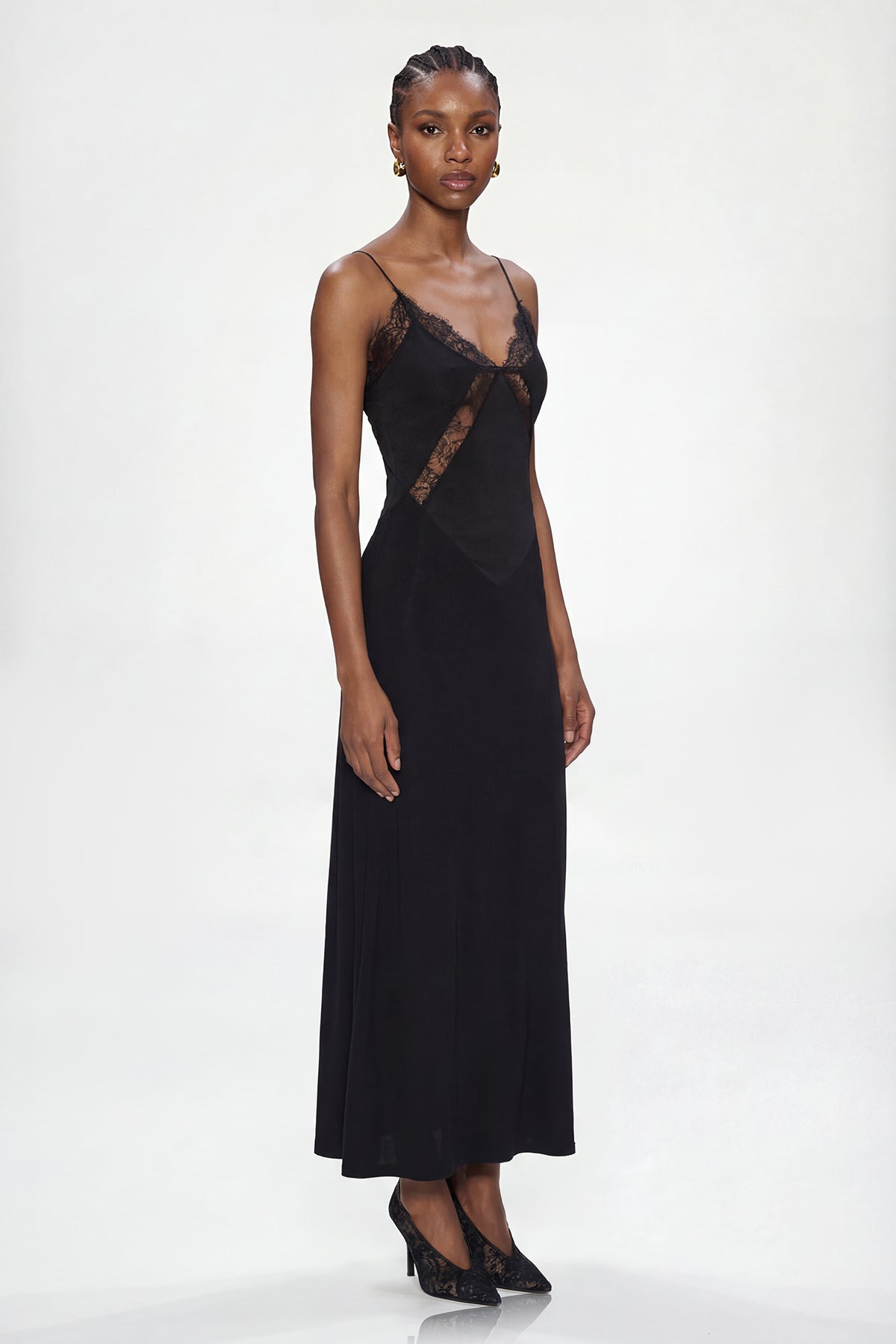 Elixabete Lace Spaghetti Maxi Dress