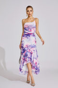 Ella Purple Off-Shoulder Maxi Dress