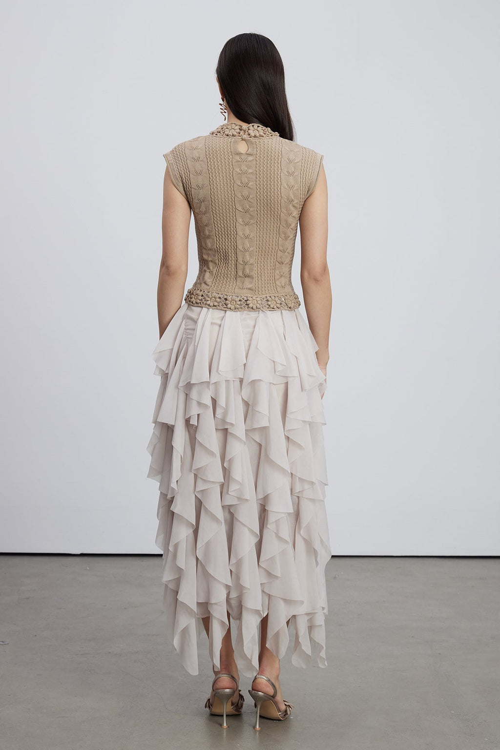 Embla Ruffle Knit Maxi Dress