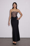 Emiliano Lace Bandage Maxi Dress