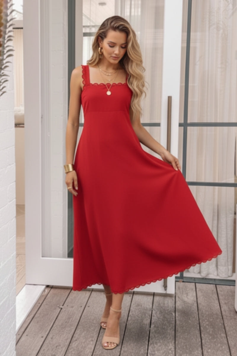 Evelisse Dress - Red