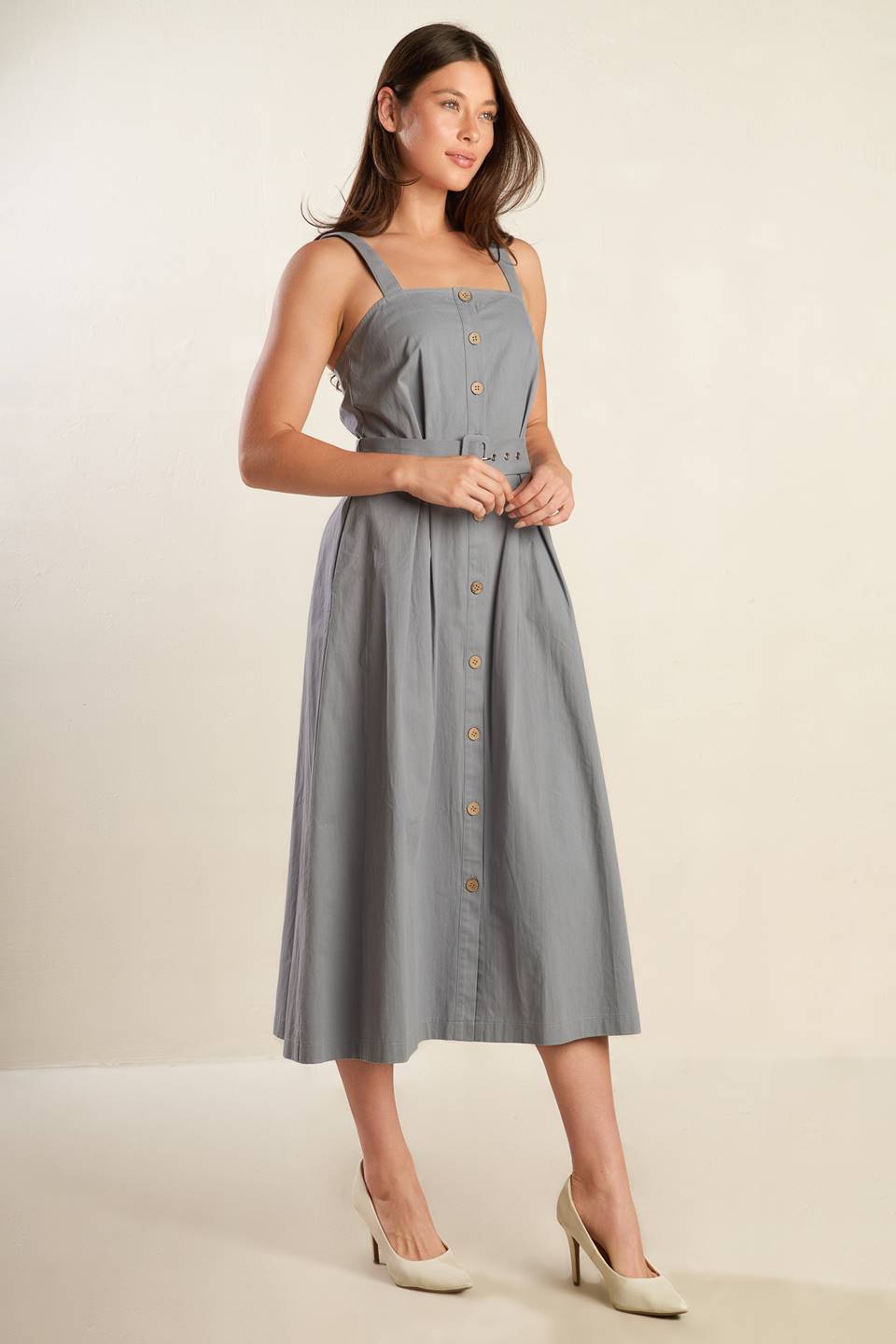 CALIFORNIA DREAMING BUTTON DOWN DRESS - FINAL SALE