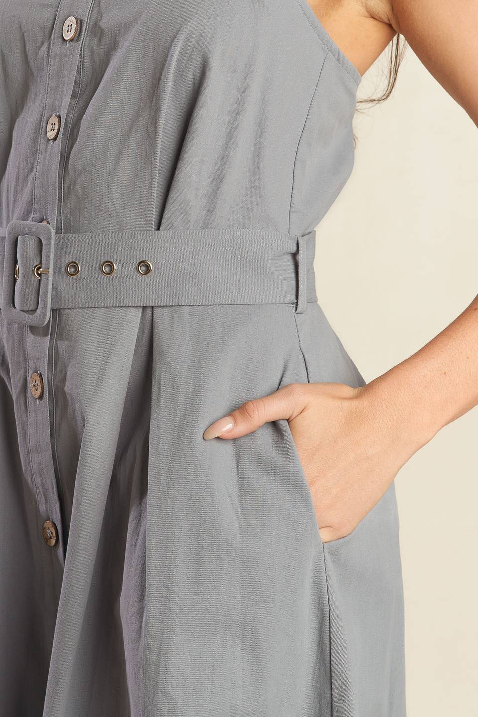 CALIFORNIA DREAMING BUTTON DOWN DRESS - FINAL SALE