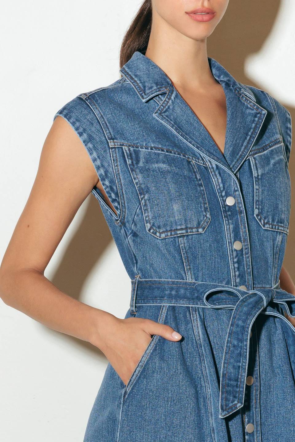 Ellery Washed Denim Midi Shirt Dress - FINAL SALE