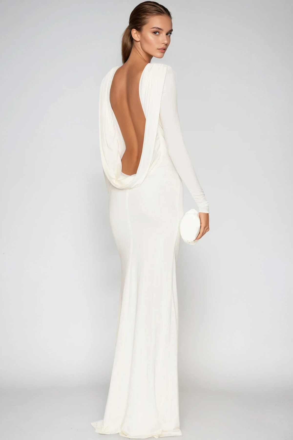 Faas Draped Back Maxi Dress