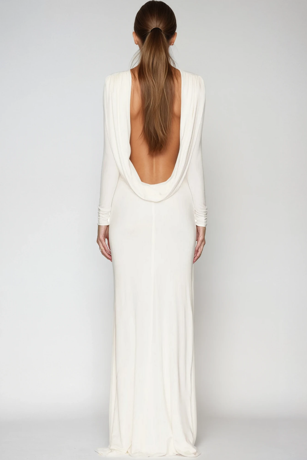 Faas Draped Back Maxi Dress