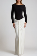 Fadila Colorblock Ruch Maxi Dress