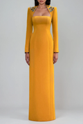 Faheem Embellished Crystal Maxi Dress