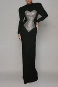 Fahmida Rhinestone Bodycon Maxi Dress