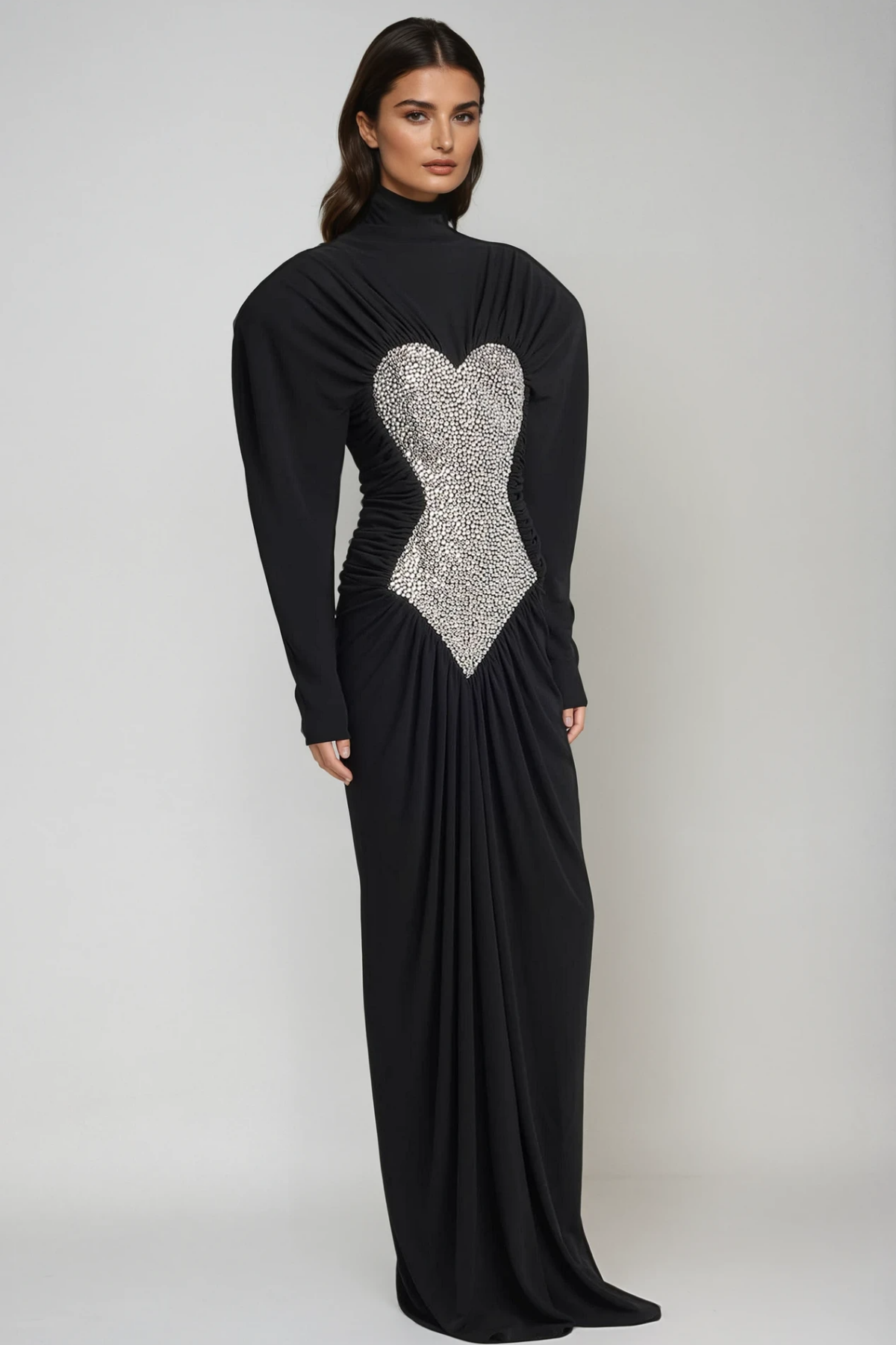 Fahmida Rhinestone Bodycon Maxi Dress