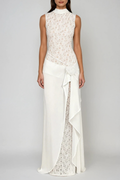 Fahri Sleeveless Flower Lace Maxi Dress