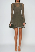 Faina Rhinestone Ruffle Mini Dress