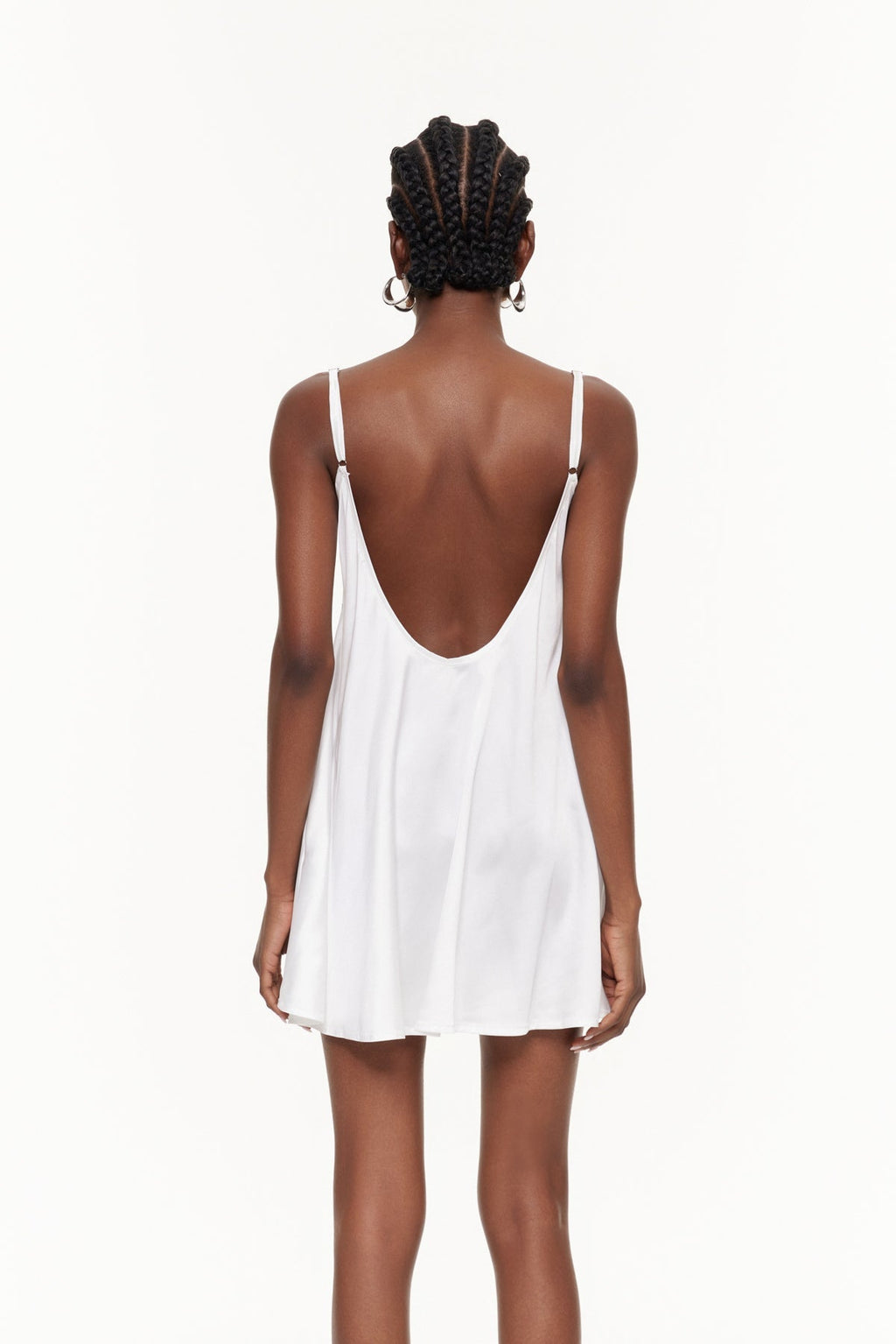 Fairuz Spaghetti Lace Satin Mini Dress