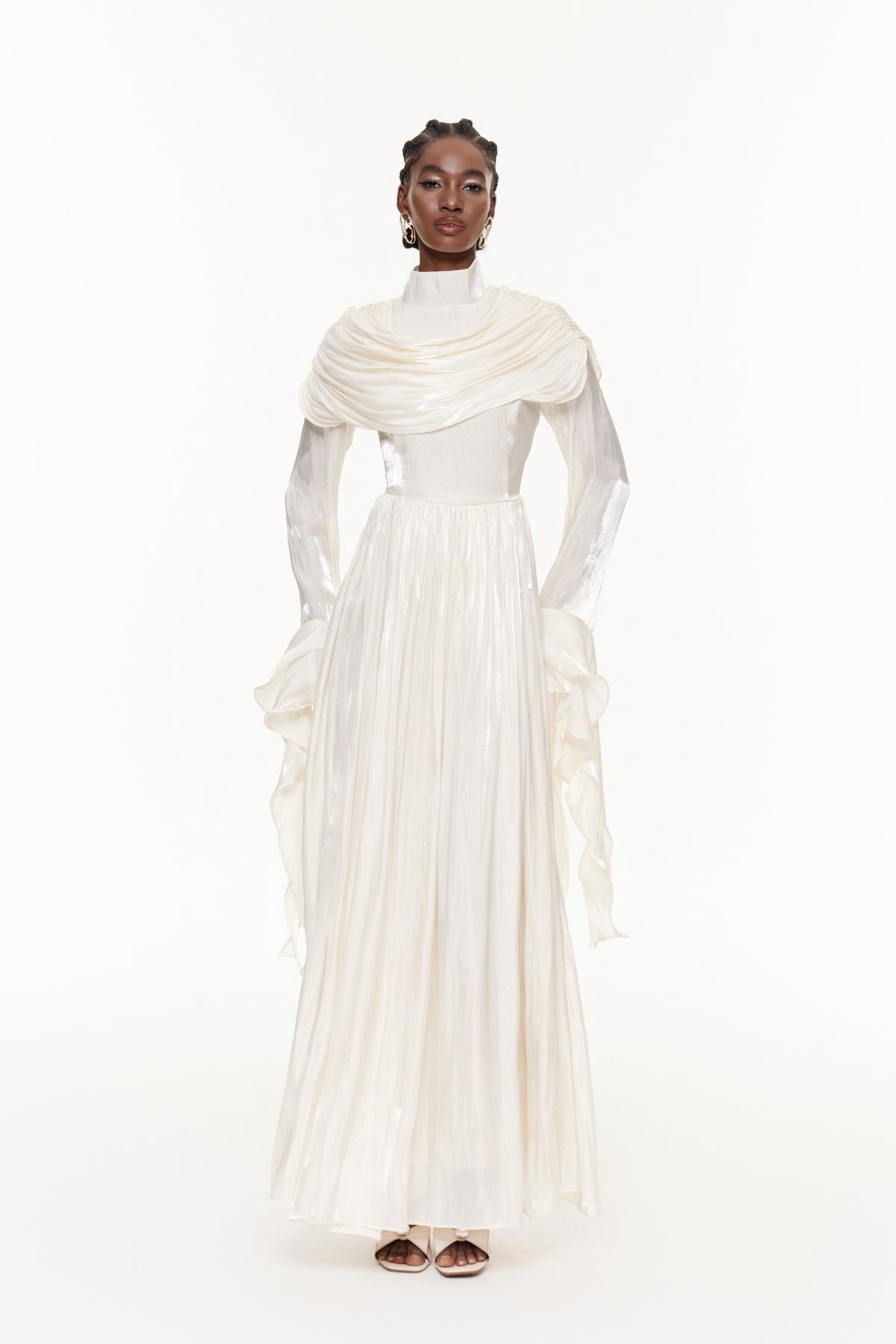 Faiz Ruch Bell Sleeve Maxi Dress
