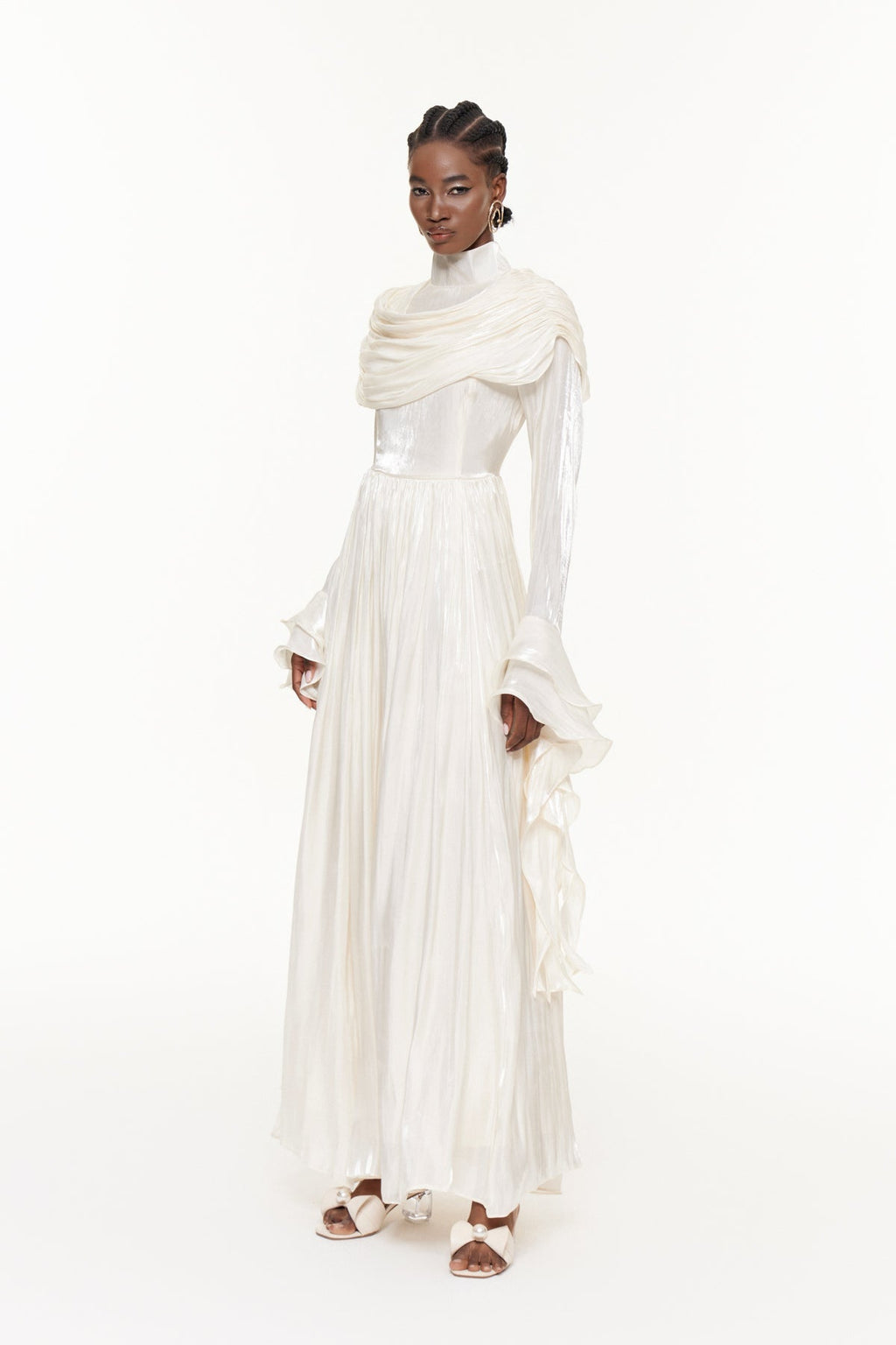 Faiz Ruch Bell Sleeve Maxi Dress