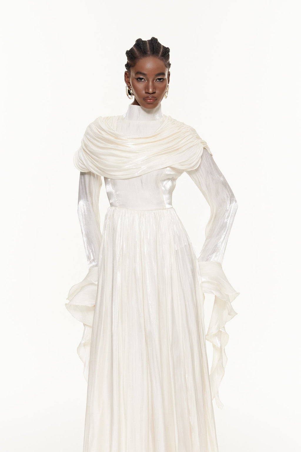 Faiz Ruch Bell Sleeve Maxi Dress
