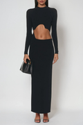 Febe Cutout Asymmetric Maxi Dress