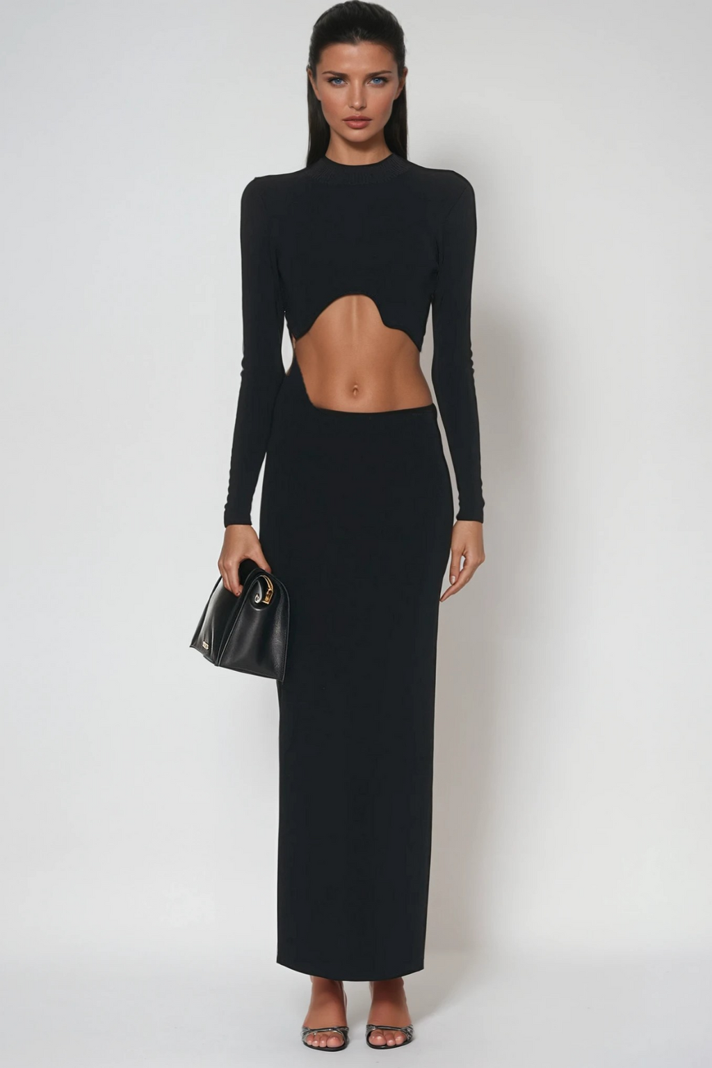 Febe Cutout Asymmetric Maxi Dress