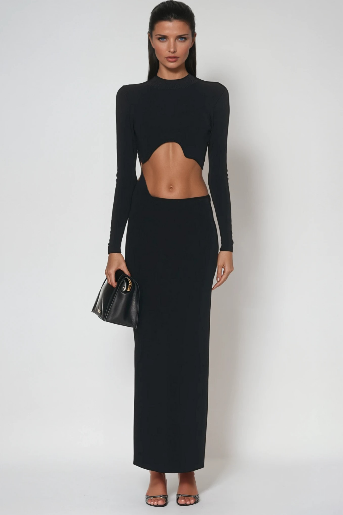 Febe Cutout Asymmetric Maxi Dress