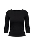 Elaia 3/4 Sleeve Top Black