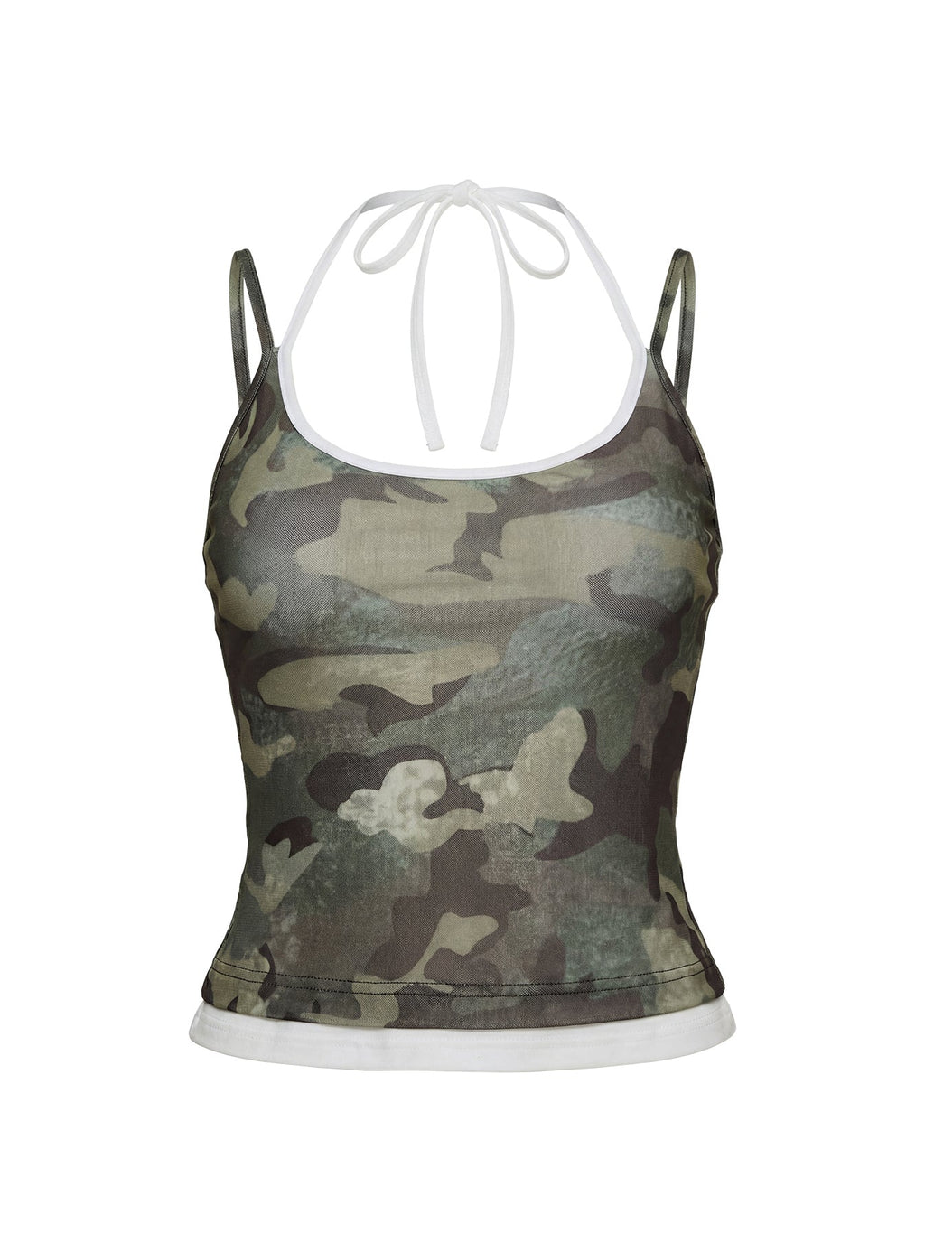 Piera Layered Cami Top Camo