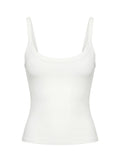 Kasper Cinched Longline Tank Top White