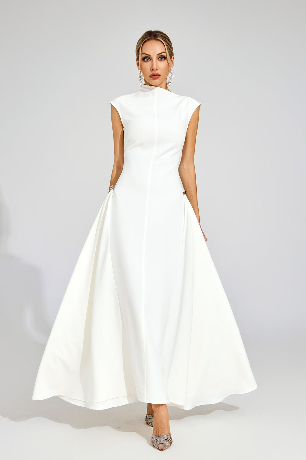 Greg White Sleeveless Maxi Dress