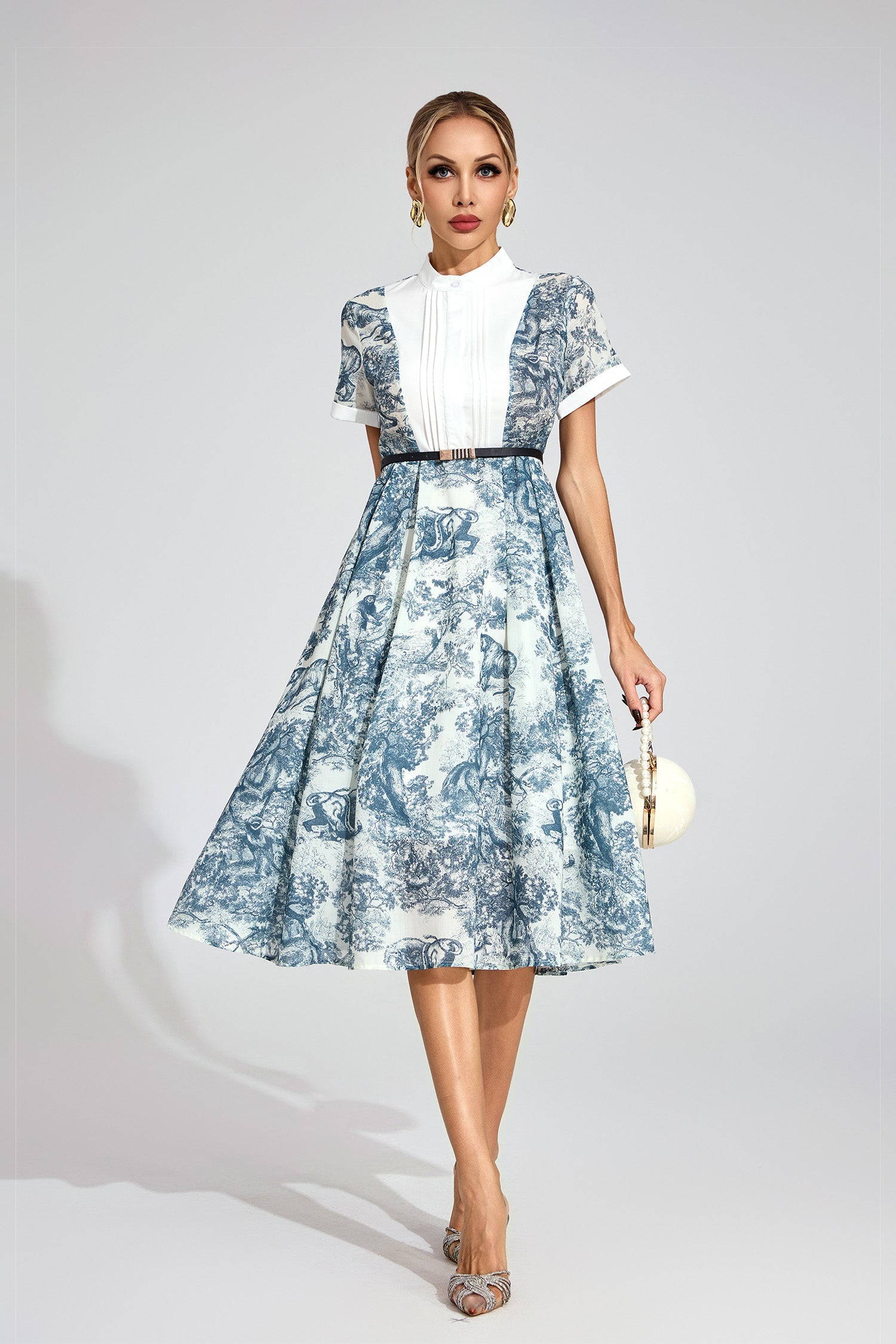 Gwendolyn White Printed Maxi Dress