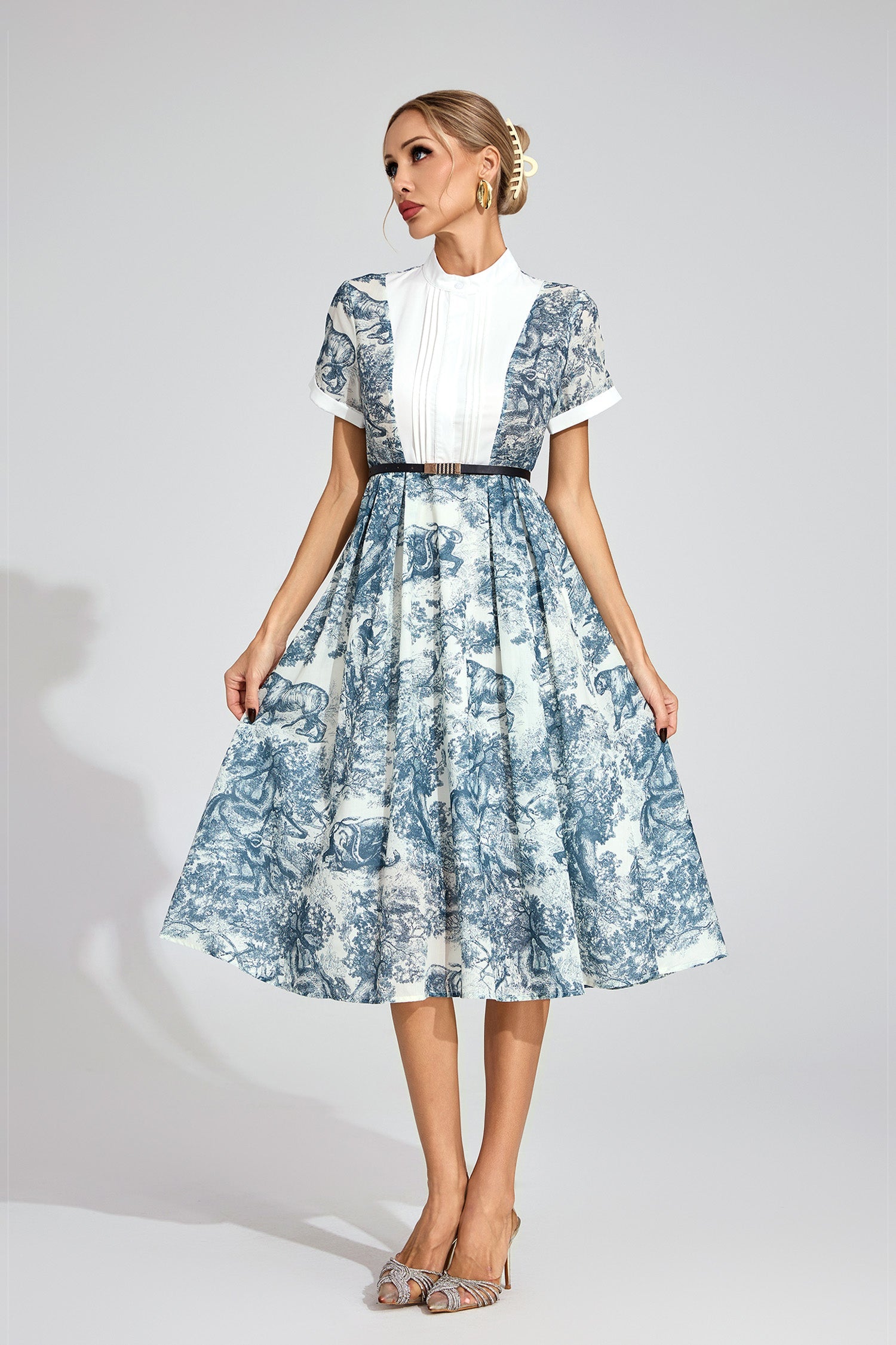 Gwendolyn White Printed Maxi Dress