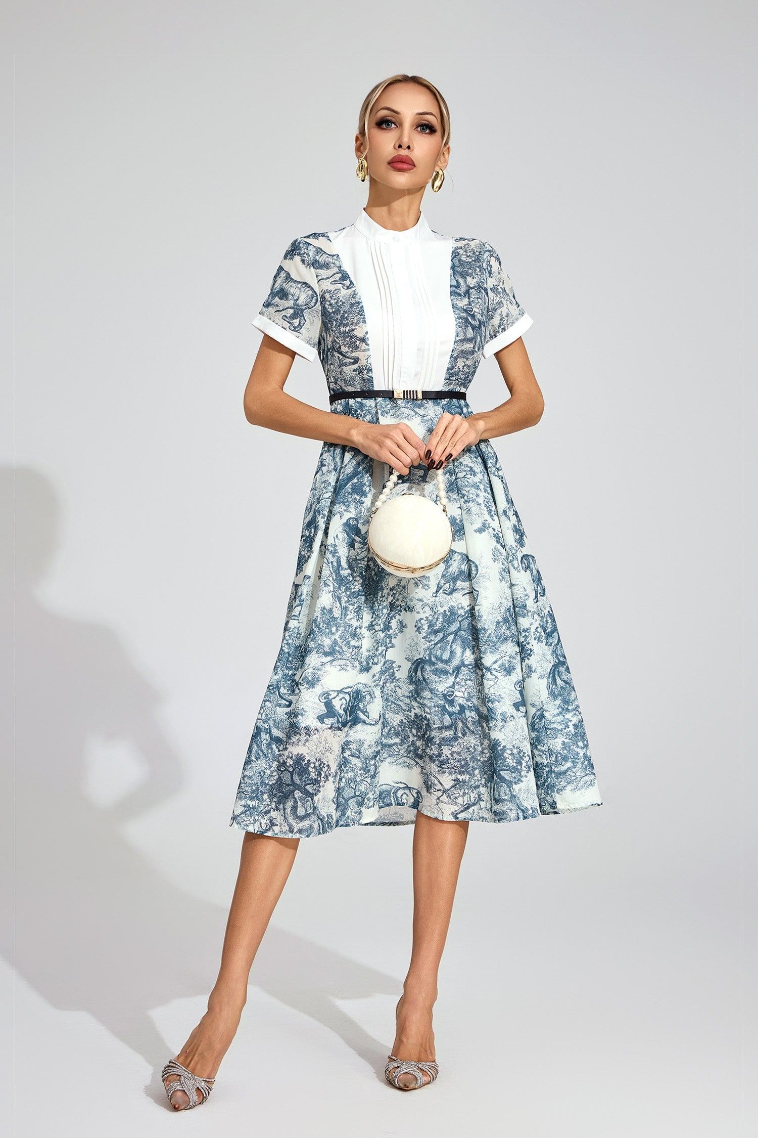 Gwendolyn White Printed Maxi Dress