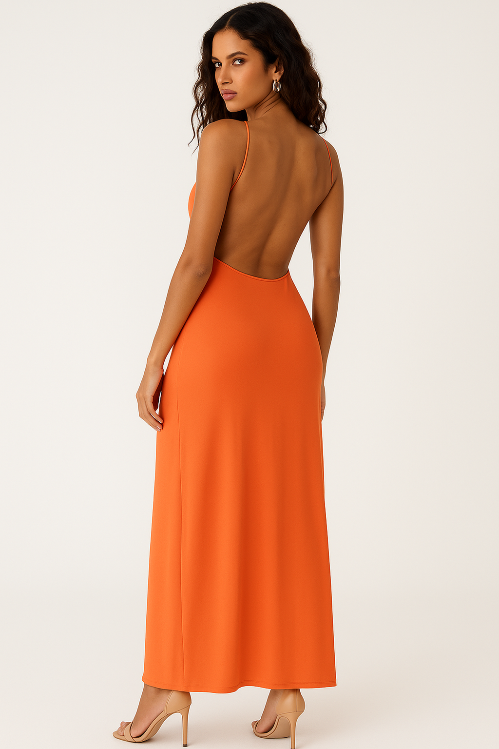 Halter Maxi Dress | Chain Neckline | Floor-Length Silhouette