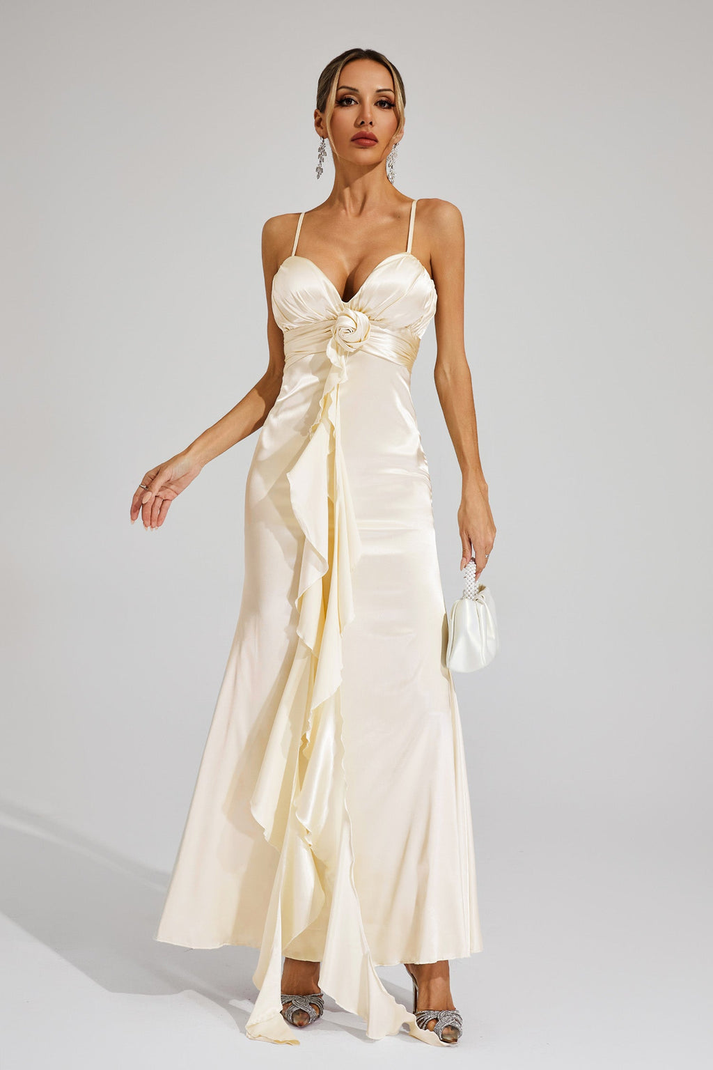 Haywood Champagne Slip Maxi Dress