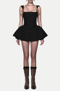 Hazal Lace Up Spaghetti Mini Dress