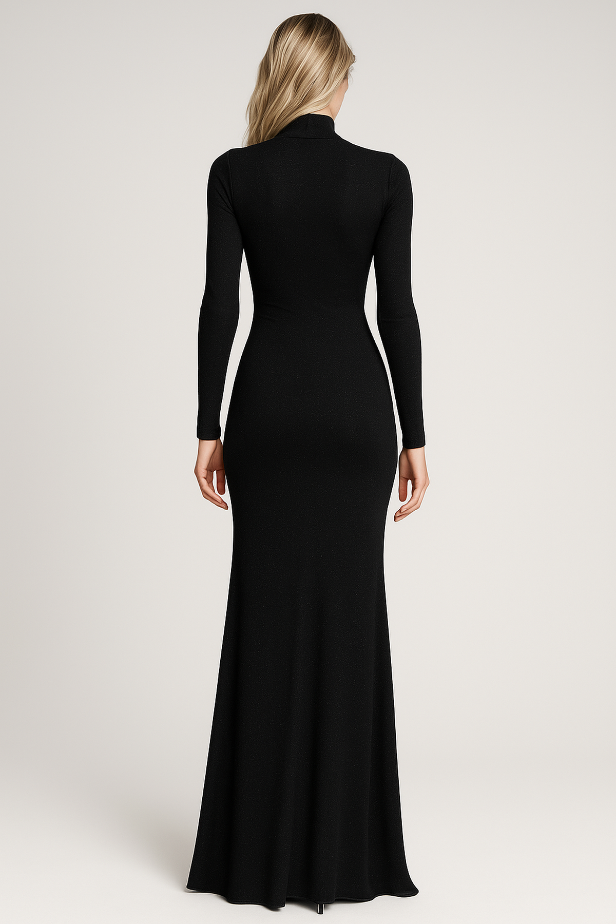 Nocturne Maxi Dress | Cut-out Turtleneck | Long Sleeve