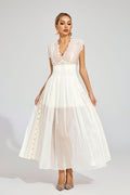 Hutt Apricot Lace Maxi Dress