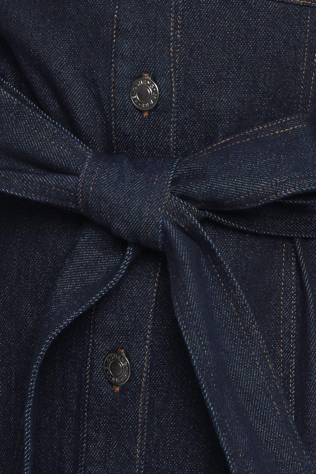 AUTUMN DAYS DARK INDIGO DENIM MINI DRESS - FINAL SALE