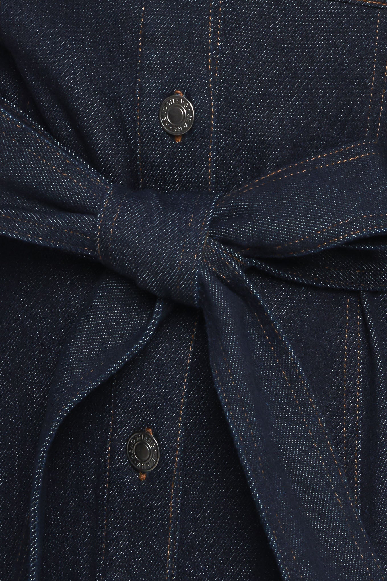 AUTUMN DAYS DARK INDIGO DENIM MINI DRESS - FINAL SALE