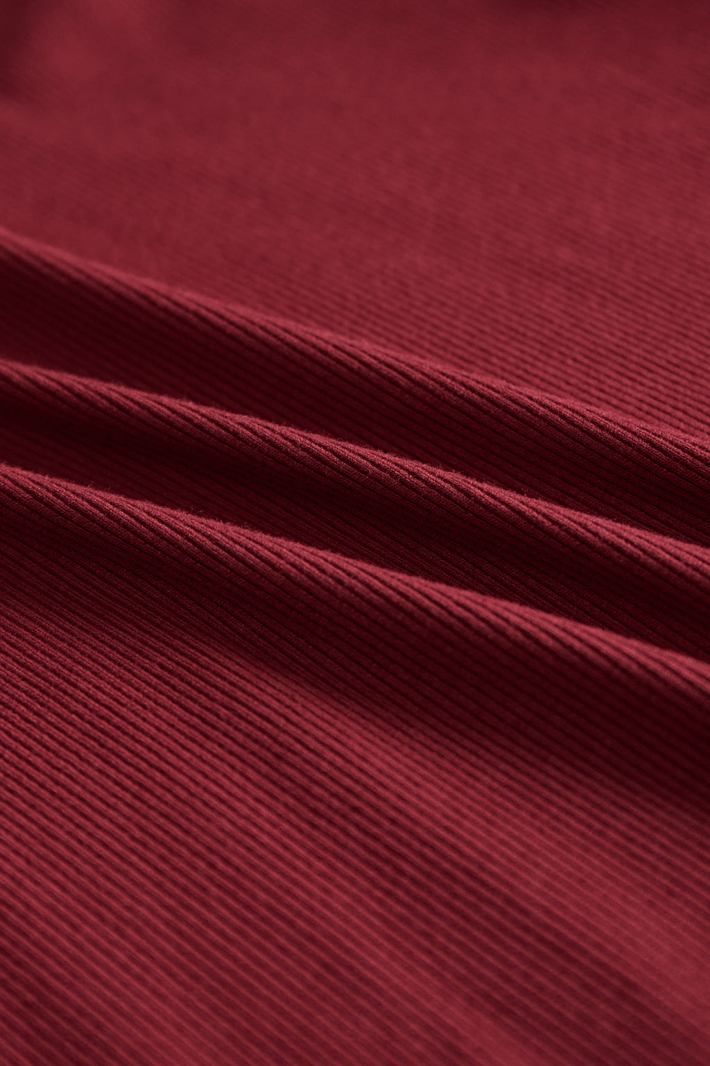 Burgundy Ribbed Turtleneck Mini Dress with Balloon Sleeves
