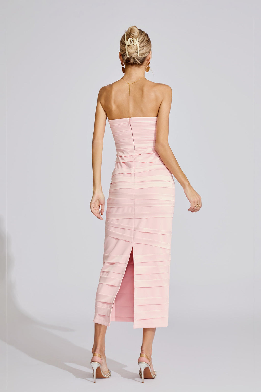 Ida Pink Bow Maxi Dress