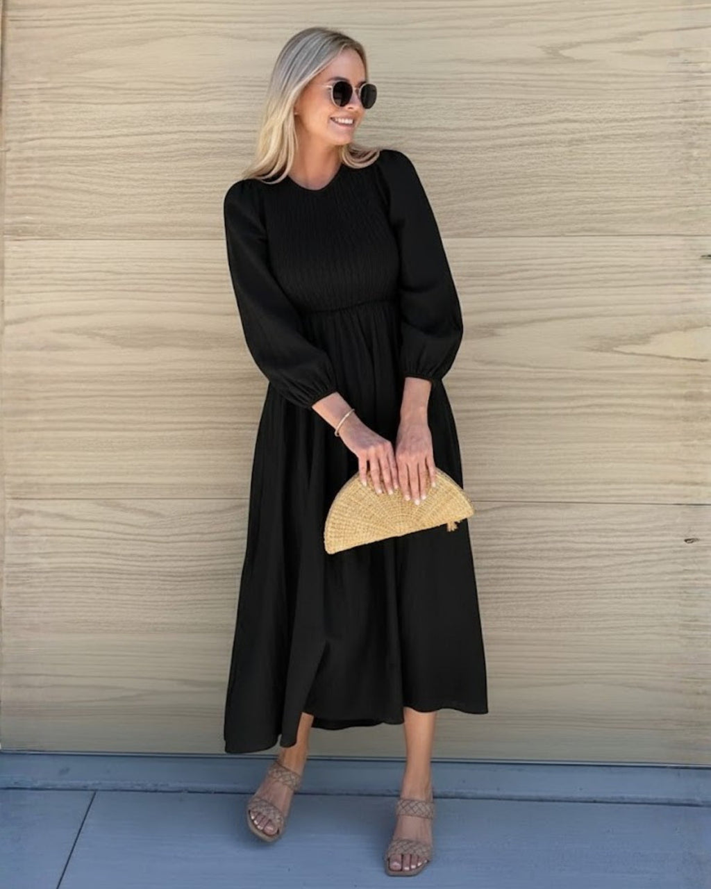Iolana Dress - Black Long Sleeve